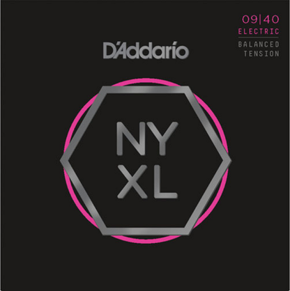 D'Addario Nickel Wound, Balanced TENSION, Super Light, 09-40 Electric Guitar Strings