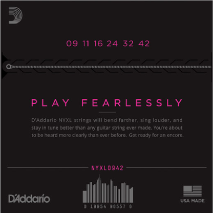 D'Addario Nickel Wound, Super Light, 09-42 Electric Guitar Strings