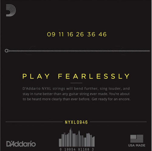 D'Addario  Nickel Wound, Super Light Top , Regular Bottom, 09-46 Electric Guitar Strings