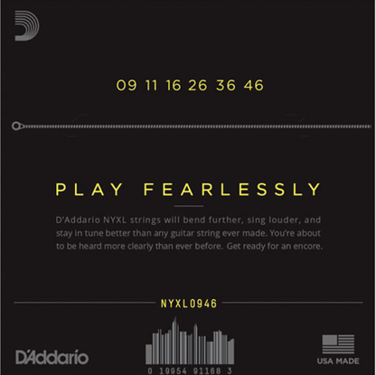 D'Addario  Nickel Wound, Super Light Top , Regular Bottom, 09-46 Electric Guitar Strings