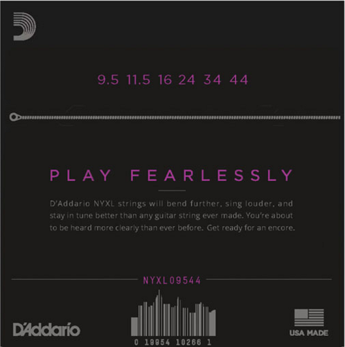 D'Addario Nickel Wound, Super Light PLUS, 9.5-44 Electric Guitar Strings