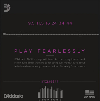 D'Addario Nickel Wound, Super Light PLUS, 9.5-44 Electric Guitar Strings