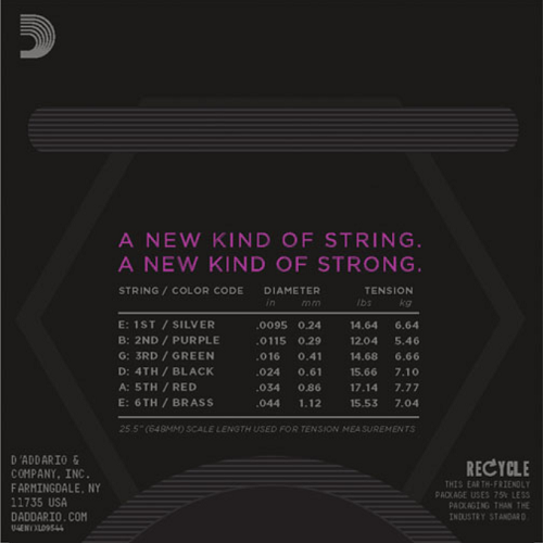 D'Addario Nickel Wound, Super Light PLUS, 9.5-44 Electric Guitar Strings