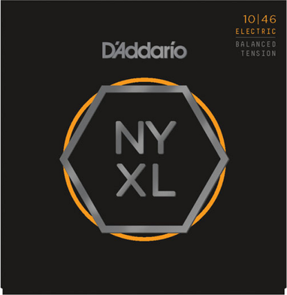 D'Addario  NYXL, Nickel Wound, Balanced TENSION, 10-46 Electric Guitar Strings