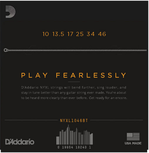 D'Addario  NYXL, Nickel Wound, Balanced TENSION, 10-46 Electric Guitar Strings
