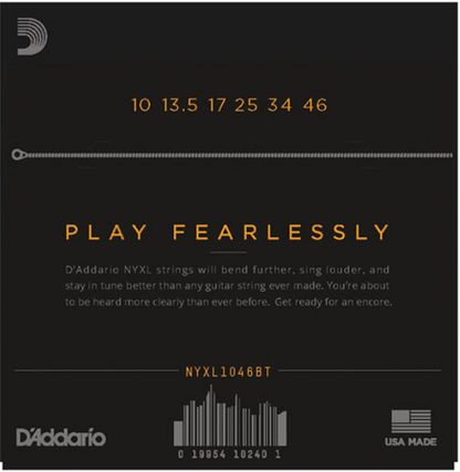 D'Addario  NYXL, Nickel Wound, Balanced TENSION, 10-46 Electric Guitar Strings