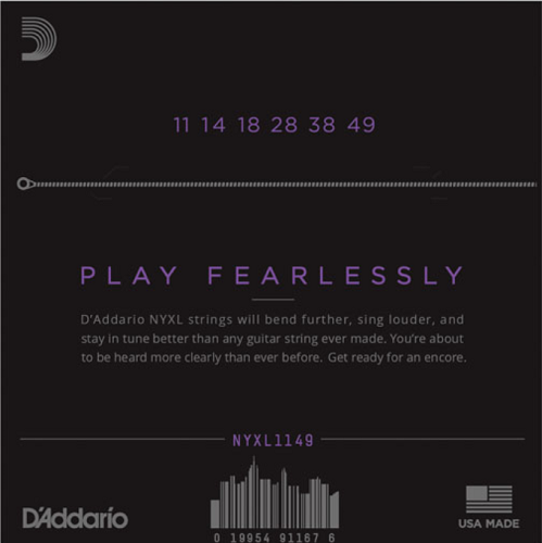 D'Addario Nickel Wound, Medium, 11-49 Electric Guitar Strings - NYXL1149 3-PACK