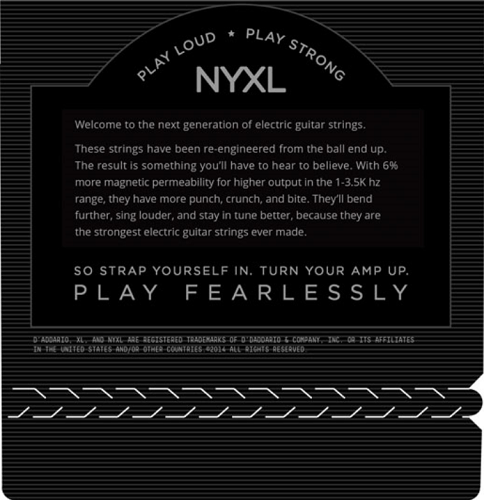 D'Addario  Nickel Wound, Balanced TENSION, 11-50, Electric Guitar Strings