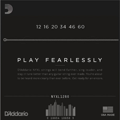D'Addario Nickel Wound, Extra Heavy, 12-60 Electric Guitar Strings