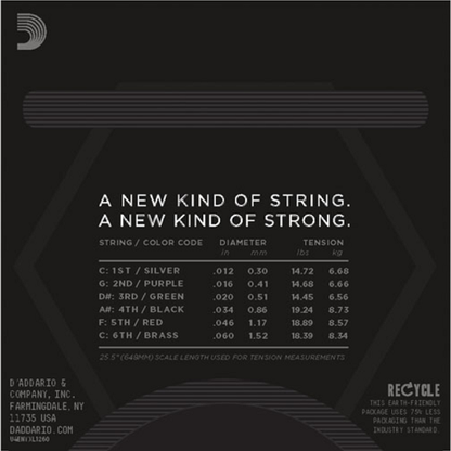 D'Addario Nickel Wound, Extra Heavy, 12-60 Electric Guitar Strings