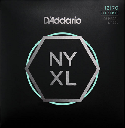 D'Addario Nickel Wound, Pedal STEEL, Custom Medium, 12-70 Electric Guitar Strings