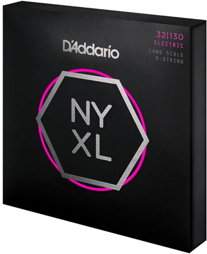 D'Addario Long Scale, Regular Light 6-String, 32-130  Bass Guitar Strings