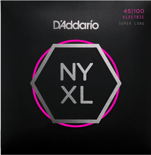 D'Addario  Super Long Scale, REGULAR-Light, 45-100, Bass Guitar Strings