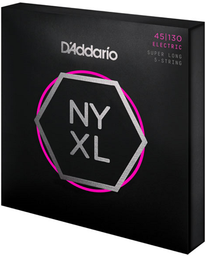 D'Addario  Super Long Scale, Regular Light 5-String, 45-130 Bass Guitar Strings