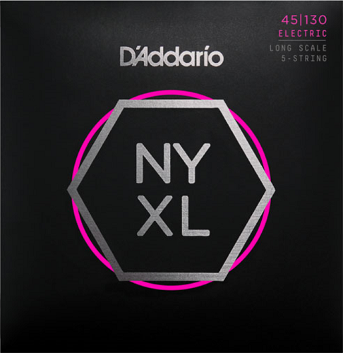 D'Addario Long Scale, Regular Light 5-String,  45-130  Bass Guitar Strings
