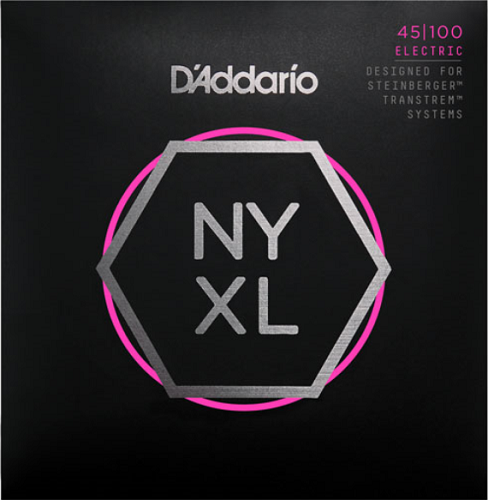 D'Addario NYXL Long Scale, Regular Light, Double Ball END, 45-100 Bass Guitar Strings