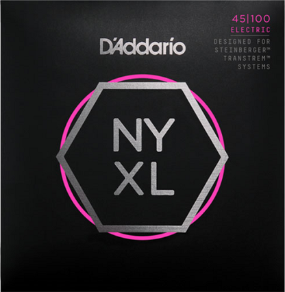 D'Addario NYXL Long Scale, Regular Light, Double Ball END, 45-100 Bass Guitar Strings