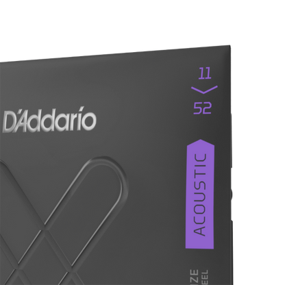 D'Addario XTAPB1152 XT Phosphor Bronze Acoustic Guitar Strings, Custom Light, 11-52