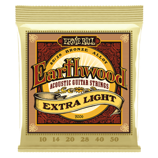 Ernie Ball Earthwood Extra Light 80/20 Bronze Acoustic Guitar Strings - 10-50 Gauge - 2006