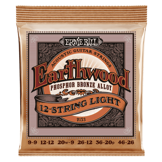 Ernie Ball Earthwood 12-String Light Phosphor Bronze Acoustic Guitar Strings - 9-46 Gauge - 2153