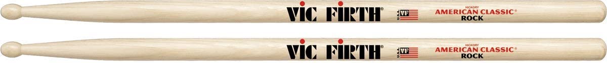Vic Firth American Classic Hickory Drumstick Wooden Tip -  Rock