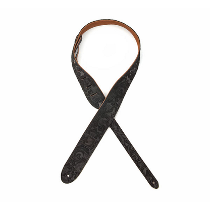 D'Addario Planet Waves Embossed Western Suede Leather Guitar Strap