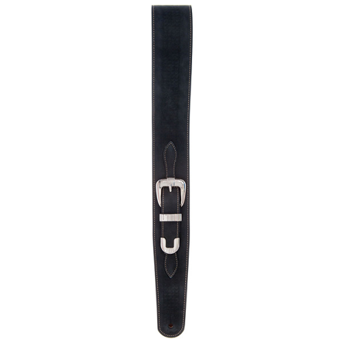 D'Addario Planet Waves Black Leather Strap W/ Belt Buckle