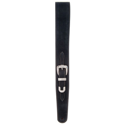 D'Addario Planet Waves Black Leather Strap W/ Belt Buckle