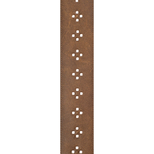 D'Addario Planet Waves Vented Leather Strap W/ Brown Diamonds