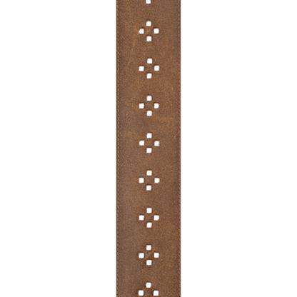 D'Addario Planet Waves Vented Leather Strap W/ Brown Diamonds
