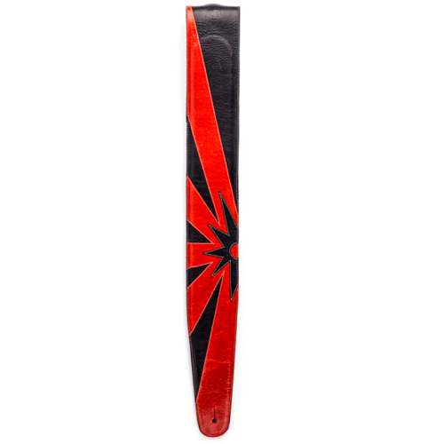 D'Addario Planet Waves Crimson Burst Premium Leather Strap