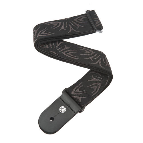 D'Addario  Planet Waves BLACK/GREY Tattoo Woven Guitar Strap