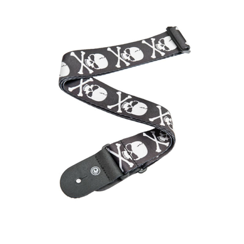 D'Addario  Planet Waves Skull and Cross Bone Woven Guitar Strap