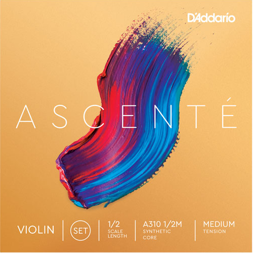 D'Addario Ascente Violin String Set, 1/2 Scale, Medium Tension