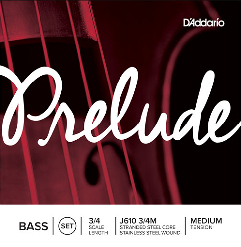 D'Addario Prelude Double Bass String SET, Medium Tension