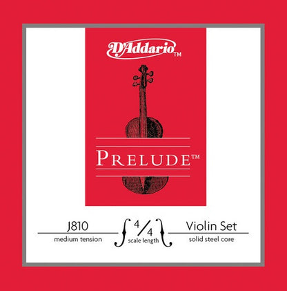 D'Addario  Prelude Violin String SET, Medium TENSION, 3/4 or 4/4 Scale