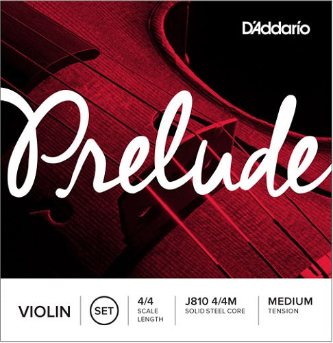 D'Addario  Prelude Violin String SET, Medium TENSION, 3/4 or 4/4 Scale