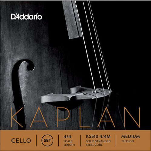D'Addario  Kaplan Cello String SET, 4/4 Scale, Medium Tension