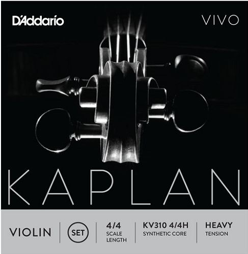 D'Addario  Kaplan Vivo Violin String SET, 4/4 Scale, Heavy Tension
