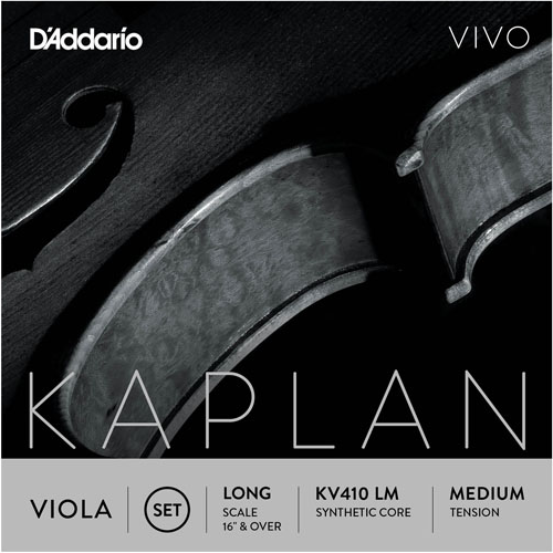 D'Addario  Kaplan Vivo Viola String SET, Long Scale, Medium Tension