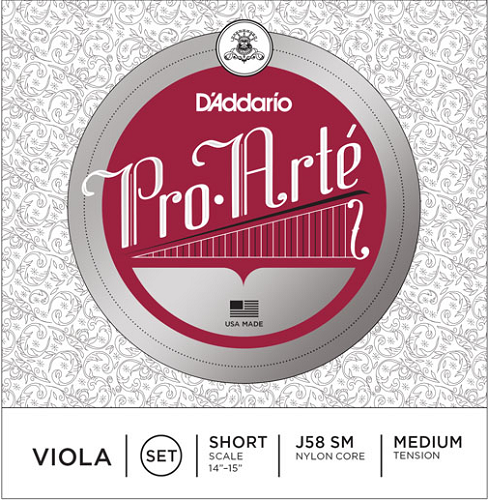 D'Addario  Pro-Arte Viola String SET, Short Scale, Medium Tension