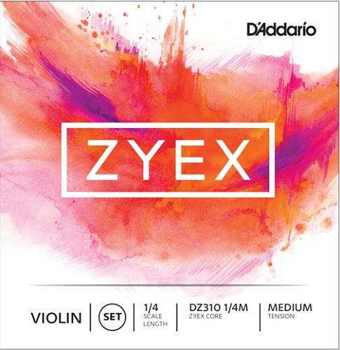 D'Addario  Zyex Violin String SET, 1/4 Scale, Medium Tension