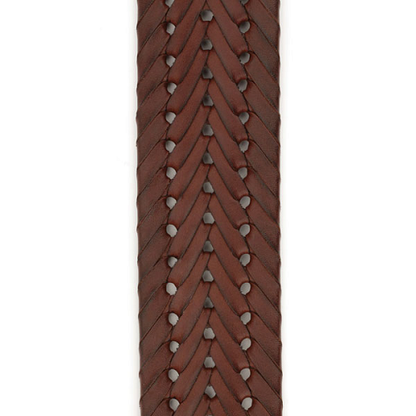 D'Addario Planet Waves Brown Braided Leather Guitar Strap