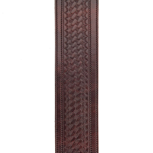D'Addario Planet Waves Brown Embossed Weave Leather Guitar Strap