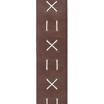 D'Addario Planet Waves Decorative Stitch Leather Guitar Strap