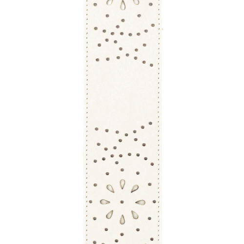 D'Addario  Planet Waves Perforated White Leather Guitar Strap