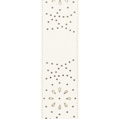 D'Addario  Planet Waves Perforated White Leather Guitar Strap