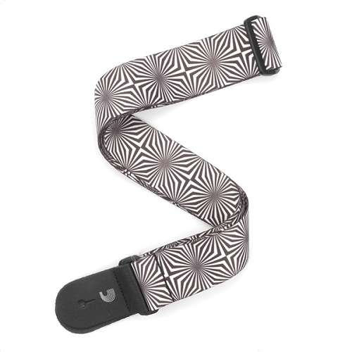 D'Addario Planet Waves White Optical Art Woven Guitar Strap