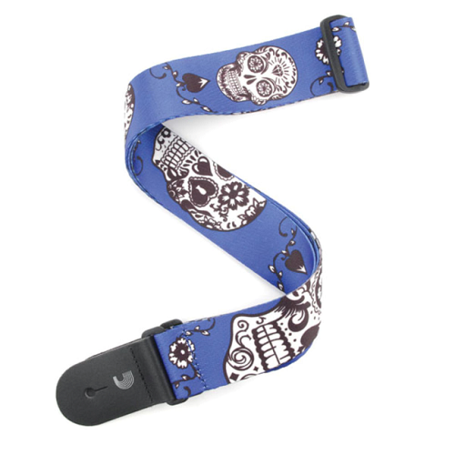 D'Addario Planet Waves Sugar Skulls Woven Guitar Strap