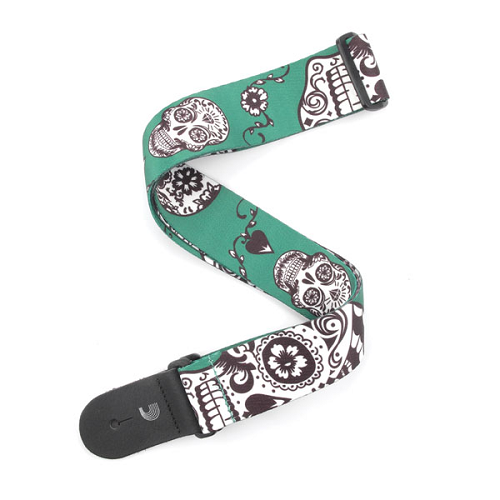 D'Addario Planet Waves Sugar Skulls Woven Guitar Strap